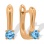 Small and Dainty Blue Topaz Earrings for Children. Hypoallergenic Cadmium-free 585 (14K) Rose Gold