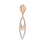 Double marquise drop pendant with diamonds in 585 rose gold. View 2