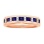 Channel-set Sapphire and Diamond Rose Gold Ring. View 2