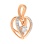 'Fluttering Diamond' Heart Pendant. View 2