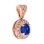Connoisseur Blue Sapphire and Diamond Pendant. View 2