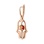 Hamsa Amulet Pendant with Ruby. Hypoallergenic Cadmium-free 585 (14K) Rose Gold. View 2