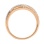 Diamond Multi-row Wavy Ring in Hypoallergenic 585 Rose Gold - Angle 4