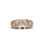 14kt Rose Gold CZ Curb-link Ring. View 2