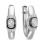 Iconic Design Diamond Leverback Earrings. Certified 585 (14kt) White Gold, Rhodium Finish