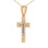 Orthodox Prayer cross for him in rose and white gold. View 2