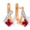 Genuine Ruby and Diamond Petite Earrings. Tested 585 (14K) Rose and White Gold