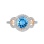 Blue Topaz Rose Gold Ring. view 2