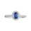 White gold sapphire ring. View 2.