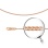 Spiga-link Solid Chain, Width 1.0mm. Diamond-cut Tested 14kt (585) Rose Gold