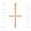 Reverse of 25mm High Protestant Cross with 17 Diamonds in 585 Rose Gold
