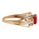 Gorgeous Ring Featuring Oval Ruby and Diamonds - Angle 3