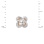 Size of Swarovski CZ Flower Stud Earrings Made of 14kt Rose Gold