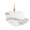 Diamond and Heart-shaped White Onyx Pendant. Certified 585 (14kt) Rose Gold, Rhodium Detailing