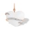 Diamond and Heart-shaped White Onyx Pendant. Certified 585 (14kt) Rose Gold, Rhodium Detailing