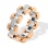 Diamond Rolex-inspired Design Flexible Ring. Certified 585 (14kt) Rose and White Gold