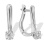 'Day-to-Evening' Diamond Earrings in a White Gold. Tested 585 (14K) White Gold, Rhodium Finish