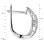 Dazzling Diamond Leverback Earrings in White Gold: Height 17mm