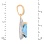 Blue topaz and CZ teardrop pendant in 585 rose gold. View 3