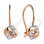 CZ Swirl Kids' Earrings. Certified 585 (14kt) Rose Gold, Rhodium Detailing
