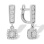 The Ultimate Dangle Earrings with Diamonds. Tested 585 (14K) White Gold, Rhodium Finish