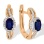 Sapphire and Diamond Leverback Earrings