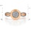 Diamond Persimmon-inspired Ring with Open Shank. Hypoallergenic Cadmium-free 585 (14K) Rose Gold. View 2
