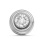 Diamond Button-shaped Slide Pendant. Certified 585 (14kt) White Gold, Rhodium Finish