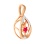 Diamond Pendant Features Pendulous Ruby. View 2