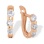 Graduated CZ Baby's Leverback Earrings. Certified 585 (14kt) Rose Gold