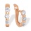 Graduated CZ Baby's Leverback Earrings. Certified 585 (14kt) Rose Gold
