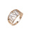 CZ Openwork Band. 585 (14kt) Rose Gold, Rhodium Detailing