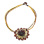 Cherry and Sunny Amber Flower Necklace. Necklace - Brooch Transformer
