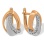 Italian Flair Earrings with 18 Full Cut Diamonds. Tested 585 (14K) Rose and White Gold