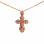 Life in Faith Openwork Russian Cross. Certified 585 (14kt) Rose Gold