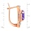 Amethyst & Diamond Quadrilateral-shaped Earrings. View 2