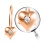 CZ Heart-shaped Kids' Earrings. View 2
