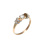 Swarovski CZ Engagement Ring. 585 (14kt) Rose Gold, Rhodium Detailing