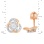 Size of Diamond 14K Rose Gold Knot Stud Earrings