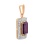 Noble Rhodolite Garnet and Diamond Pendant: Angle 2