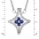 Sapphire and Diamond White Gold Convertible Necklace. view 1