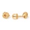 Knot Design Stud Earrings. Certified 585 (14kt) Rose Gold, Screw Backs