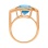 Nifty Ring with Blue Topaz Diameter 10mm. Hypoallergenic Cadmium-free 585 (14K) Rose Gold. View 5