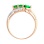 Faux Emerald Diamond ring. view 3