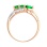 Faux Emerald Diamond ring. view 3