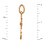 Small Guilloche Orthodox Cross 'Спаси и Сохрани'. Hypoallergenic Cadmium-free 585 (14K) Rose Gold. View 3