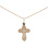 North Russia Style Body Cross. Certified 585 (14kt) Rose and White Gold