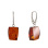 Amber Silver Leverback Earrings