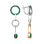 Faux Emerald & Swarovski CZ Articulated Earrings