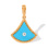 Natural Turquoise and Diamond Pendant Nefertiti. Hypoallergenic Cadmium-free 585 (14K) Rose Gold